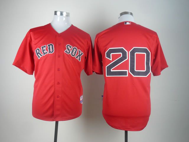 Men Boston Red Sox 20 Youkilis Red MLB Jerseys